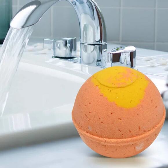 "Fruity Blend" Natural Bath Bomb in kraft box - 5 oz - Picture 4 of 5